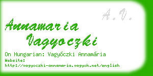 annamaria vagyoczki business card